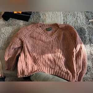 American eagle outfitters cropped knit sweater